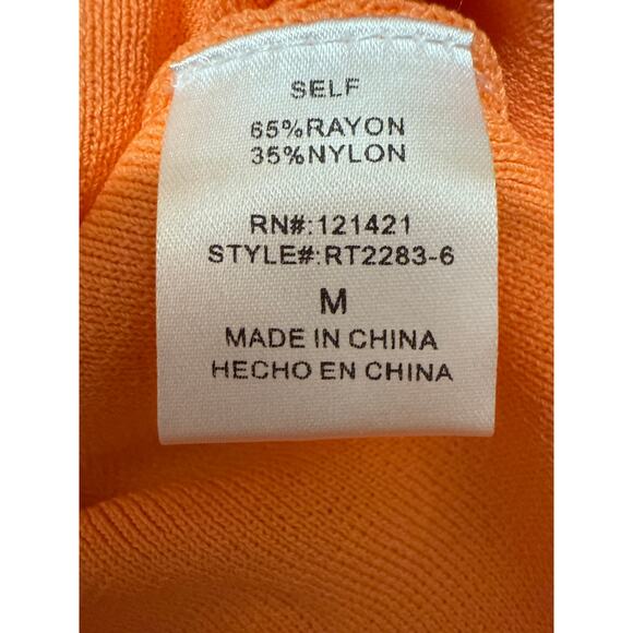 Rowen Women's Orange Sleeveless Halter Activewear Workout Yoga Tank Top Size M - Picture 4 of 4